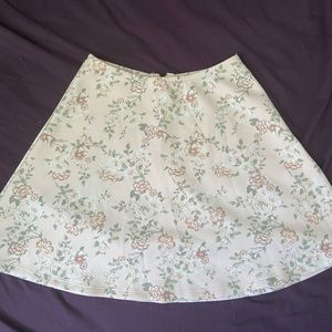 pastel pink floral skater circle skirt size xs